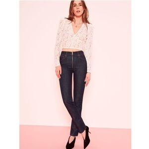 Reformation Brooke Zip Jean in Volta High Rise 26